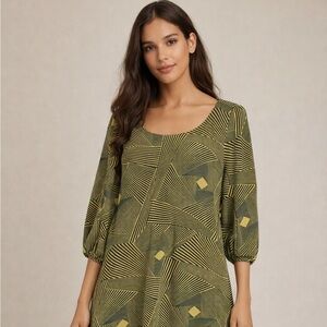 Navy and yellow sundress